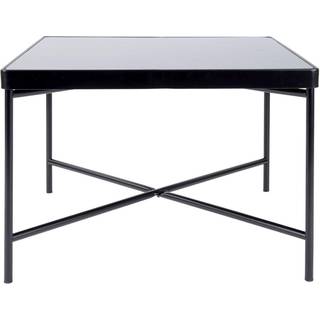 Sofabord sort/glas 60x60 cm
