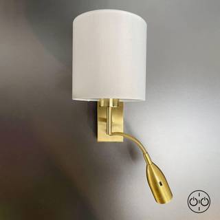 Væglampe Dreamer LED-væglampe messing/chintz hvid