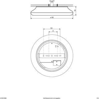 EVN Catino LED-loftslampe, sensor, 30 cm