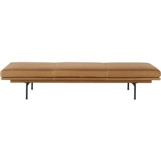 Muuto Outline Daybed Base Sort/Læder/Cognac