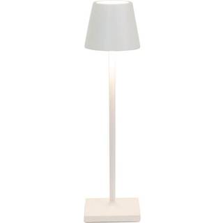 Zafferano Poldina mikro genopladelig lampe, IP65 hvid