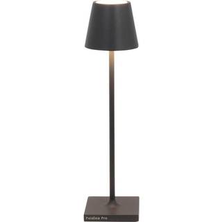 Zafferano Poldina mikro genopladelig lampe, IP65 mørkegrå
