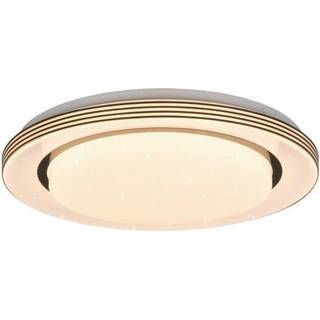 LED-loftslampe Atria, Ø 38 cm, sort, plast, CCT