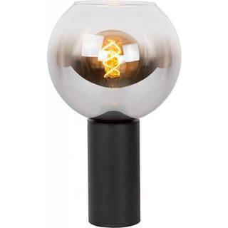 Marius bordlampe med glasskærm, sort