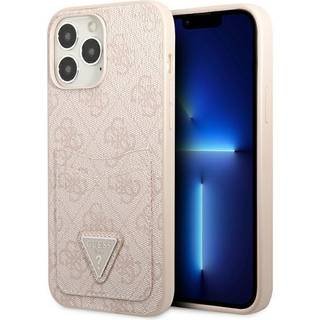 Guess 4G Trekant Logo cover med kortplads til iPhone 13 Pro / 13 - Pink