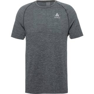 Odlo Men's T-shirt Crew Neck S/S Essential Seamless Grey Melange, S