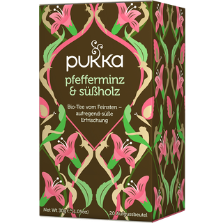 Pukka Økologisk urtete pebermynte & lakrids, med udsøgt pebermynte og fyldig lakrids 1398.33 DKK/1 kg