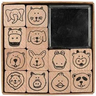 Paper Poetry Stempelset Tiergesichter 2x2cm - Schwarz