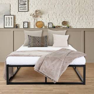 ML Design metal seng 120x200cm på stålramme med slattedramme, sort, sengelamme