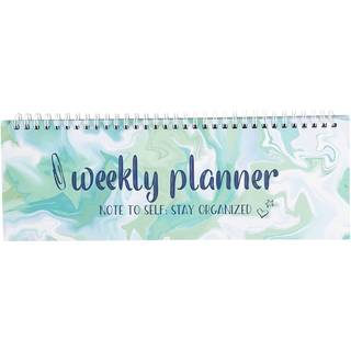 Paper Junkie udateret ugentlige planl?ggerm?l Shopping at g?re Liste Horisontal Desk Kalender (Spiral Bound 12 X 4 in)