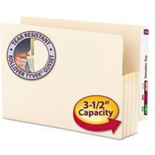 Smead 75124 3 1/2-tommer Exp End Tab File Pocket Straight Tab Letter Manila 25/Bx