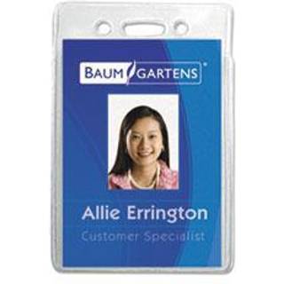 Sicurix Badge Holder Vertical 2-3/4 X 4-1/8 Clear 12/Pack (BAU67820)