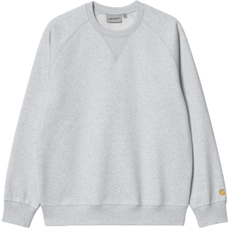 Trøje Carhartt WIP Chase Sweater Ash Heather/ Gold S - Gold - S