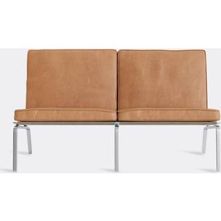 NORR11 Seating - 'The Man' two seat couch, camel in Camel Stainless Steel - Upholstered,