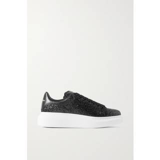 McQueen Oversized embellished leather sneakers - black - EU 34.5