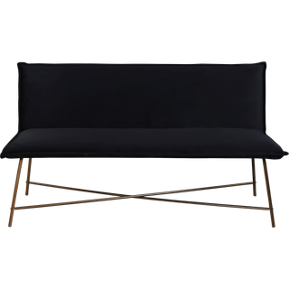 Pippi sofa 3 personers velour sort.