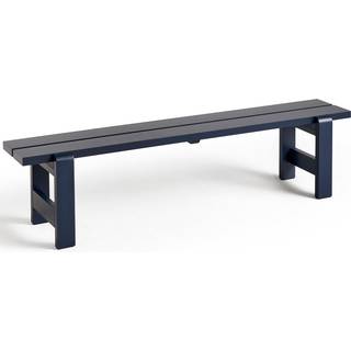 HAY Weekday Bench L190 cm Havebænk Steel Blue WB Lacquered Pinewood