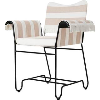 Gubi Tropique Spisebordsstol Med Frynser Sort/Leslie Stripe 40