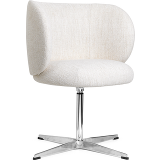 Ferm Living Rico Dining Swivel Spisestol Offwhite - Stole Bouclé - 1104266456