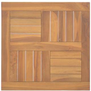 Bordplade 2,5 Cm 40 Cm Massivt Teaktræ - Firkantet / 50 x 50 cm