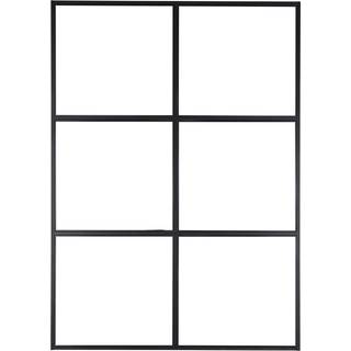 Leif rumdeler 150x210cm med glas og sort metal