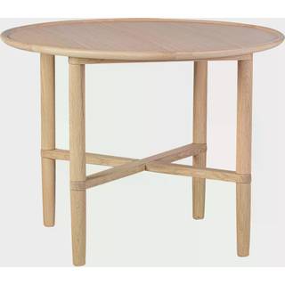 Haslev Opus 12 Sidebord Ø67 Cm etræ - Sofabord Massiv Eg Hvidolieret eg - OPU212-EGOH-0-50