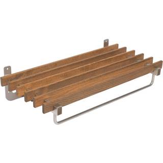 Lastein by Hoigaard Norline  skohylde/hylde, 100 x 30,5 cm, valnød/rustfrit stål