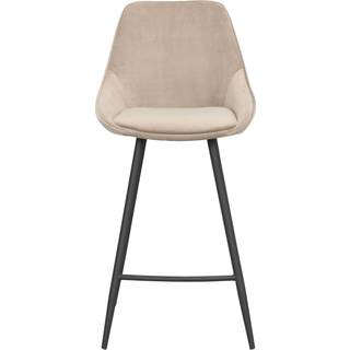 Rowico Home Sierra barstol Beige sammet/svart metall