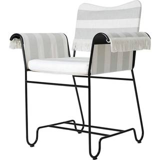 Gubi Tropique Spisebordsstol Med Frynser Sort/Leslie Stripe 20