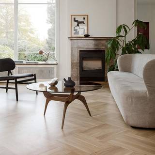 Brdr. Krüger TRIIIO Sofabord Ø90 Walnut Oiled & Bronze Glass