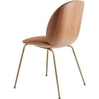 GUBI Beetle Spisebordstol Finér Skal Belsuede Special FR 132 Med Ben I Antik Messing