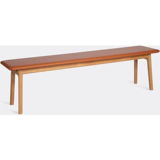 Magnus Olesen Seating - 'Freya Bench' in Cognac Oak / Leather
