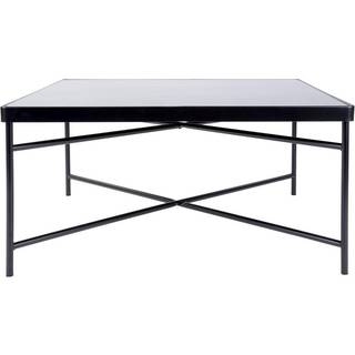 Sofabord sort/glas 80x80 cm