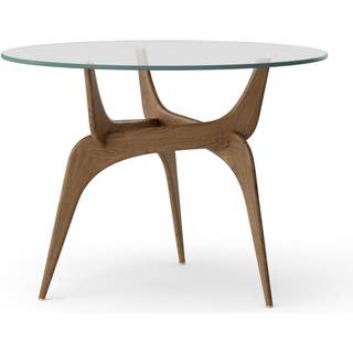 Brdr. Krüger Triiio Sofabord Ø90 Cm Røget Eg / t - Sofabord Glas Klar - TRO5-OFU-CG