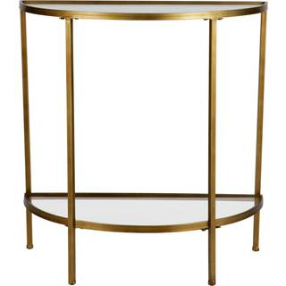 Halvrundt glasbord Goddess med antik finish