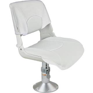 Foldbar bådstol ESM Skipper, lysegrå + justerbart swivel stativ