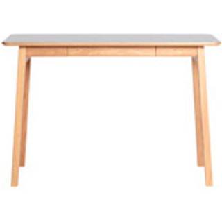 Magnus Olesen Freya Skrivebord Massiv Eg Lakeret/Beigegrå Linoleum 4175 Forbo