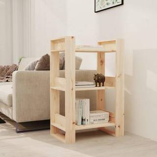 bogreol/rumdeler 60x35x91 cm massivt fyrretræ