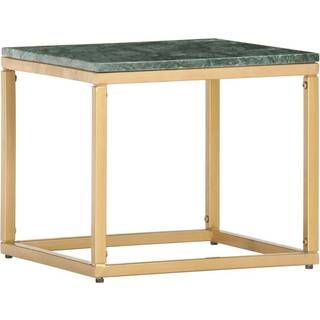sofabord 40x40x35 cm ægte sten med marmortekstur grøn