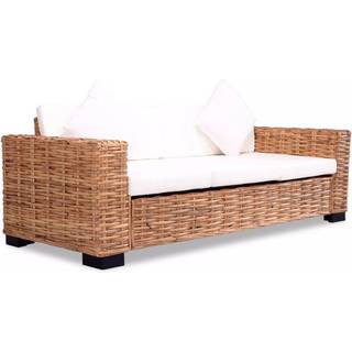 3-personers sofa naturlig rattan