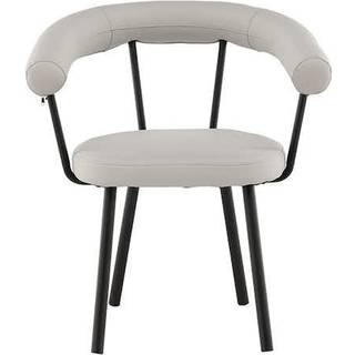 Västerås x Josefin Lustig spisebordsstol beige PU og sort stel