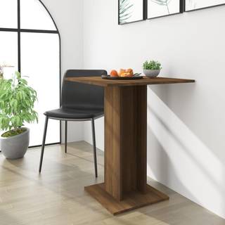 bistrobord 60x60x75 cm konstrueret træ brun egetræ