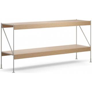 Hyldesystem Zet Storage System, Højde 70 cm, Design Ivory Steel / Natural Oak