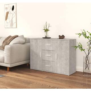 skænk 91x29,5x65 cm konstrueret træ betongrå