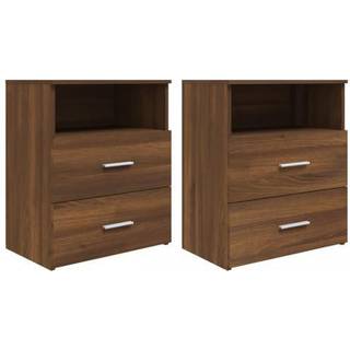 Sengeskab 50X32X60 Cm - 2 / Brun eg