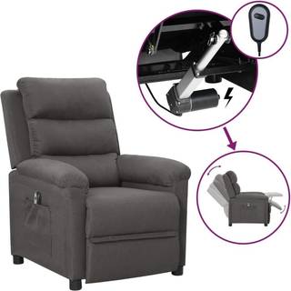 Eldrevet Lænestol Stof Mørkegrå