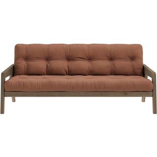 Grab Sovesofa Fra Karup Design i Massiv FSC Fyrretræ | Japandi - Carob Brown - 759 Clay Brown