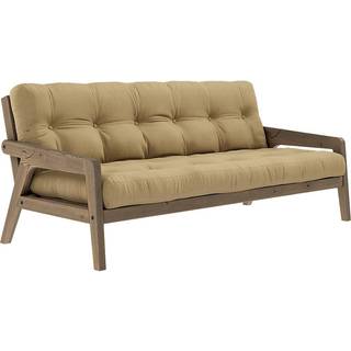 Grab Sovesofa Fra Karup Design i Massiv FSC Fyrretræ | Japandi - Carob Brown - 758 Wheat Beige