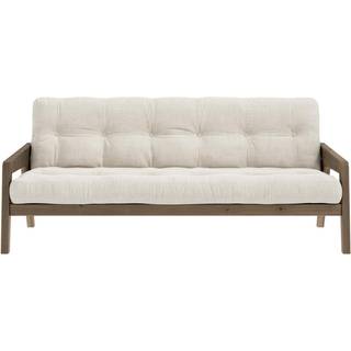 Grab Sovesofa Fra Karup Design i Massiv FSC Fyrretræ | Japandi - Carob Brown - 510 Ivory