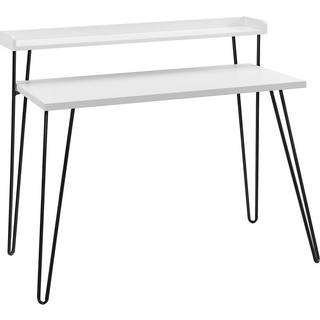 Skrivebord med hylde i MDF Hvid